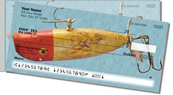 Lucky Fishing Lure Side Tear Personalized Checks