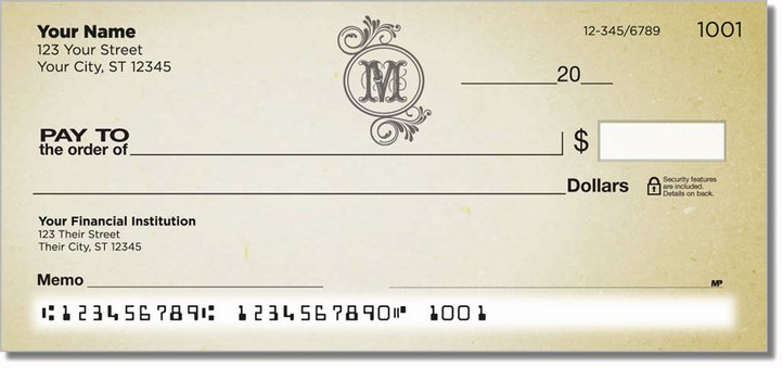 M Monogram Personal Checks