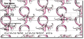 MADArt Pink Ribbon Personalized Checks