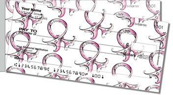 MADArt Pink Ribbon Side Tear Personalized Checks