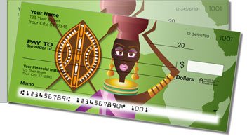 Maasai Tribe Side Tear Personalized Checks