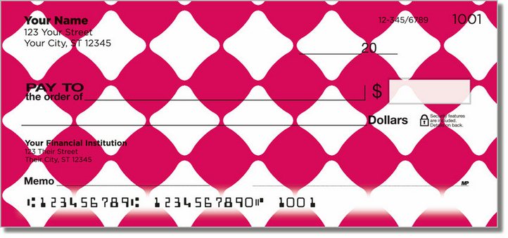 Magenta Bead Personal Checks