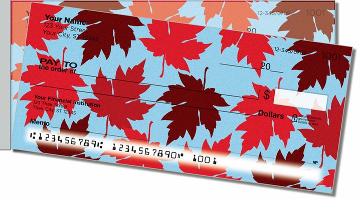 Maple Leaf Side Tear Personal Checks