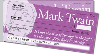 Mark Twain Side Tear Personalized Checks