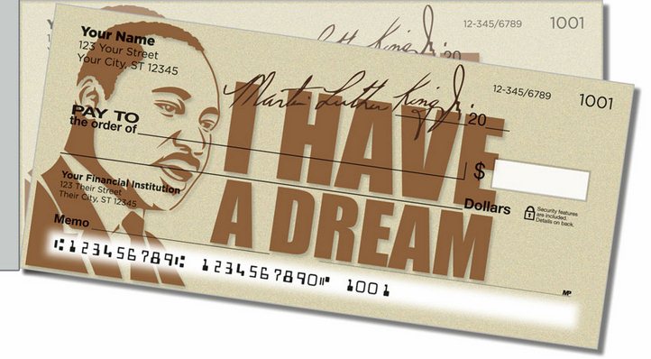 Martin Luther King Side Tear Personal Checks