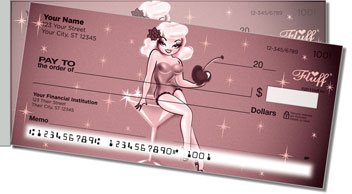 Martini Girl Side Tear Design Checks