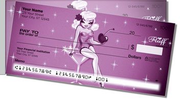 Martini Girl Side Tear Personalized Checks