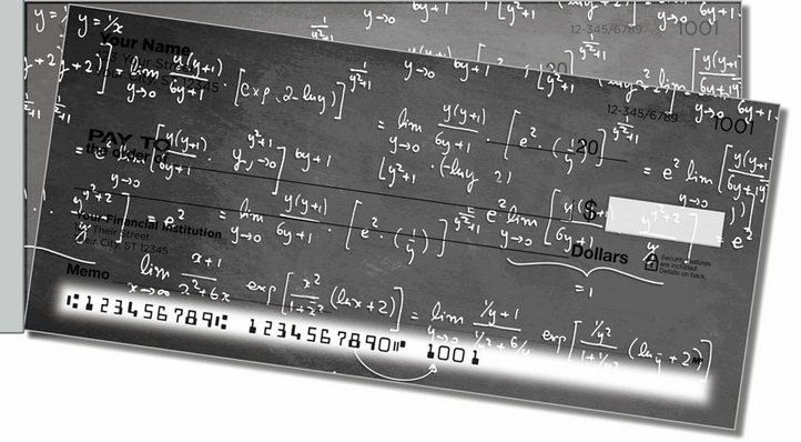 Math Equation Side Tear Personal Checks