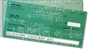 Math Equation Side Tear Personalized Checks