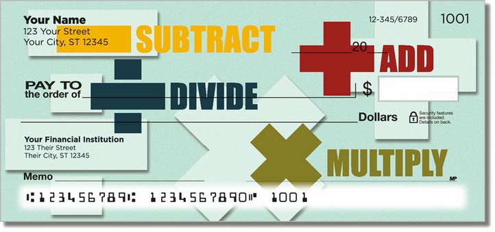 Math Symbol Personal Checks