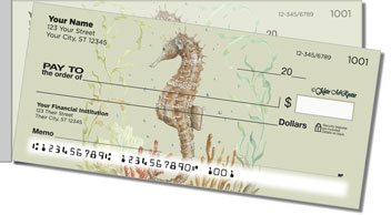 McRostie Seahorse Side Tear Personalized Checks