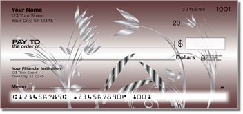 Metallic Flower Personalized Checks