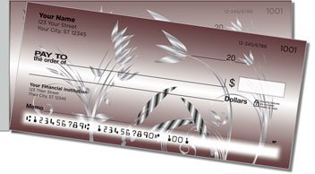 Metallic Flower Side Tear Personalized Checks