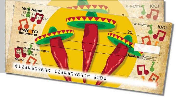 Mexican Fiesta Side Tear Personal Checks