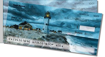 Meyer Beach Scene Side Tear Personalized Checks