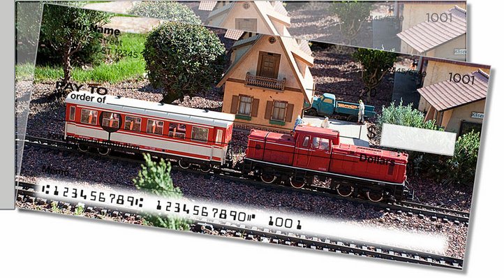 Model Train Side Tear Personal Checks