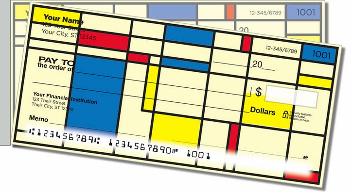 Modern Art Side Tear Personal Checks