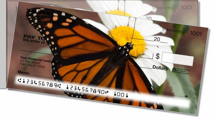 Monarch Butterfly Side Tear Personal Checks