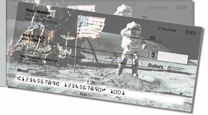 Moon Landing Side Tear Personal Checks