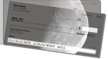 Moon Landing Side Tear Personalized Checks