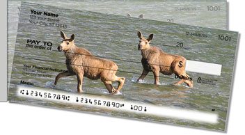 Moose Side Tear Personalized Checks