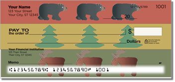 Moose and Bear Personalized Checks