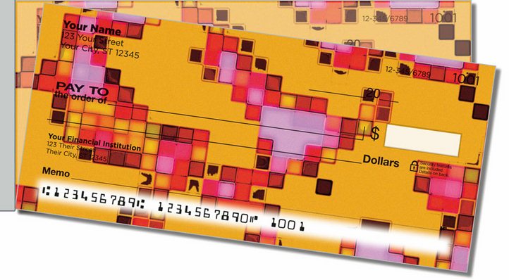 Mosaic Tile Side Tear Personal Checks