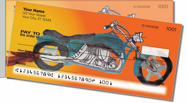 Motorcycle Daydream Side Tear Personal Checks