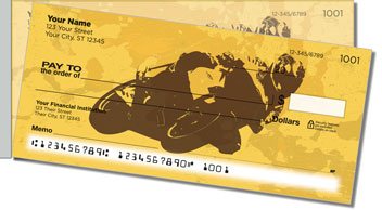 Motorcycle Mix Side Tear Personalized Checks