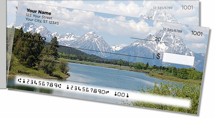 Mountain Water Side Tear Personal Checks