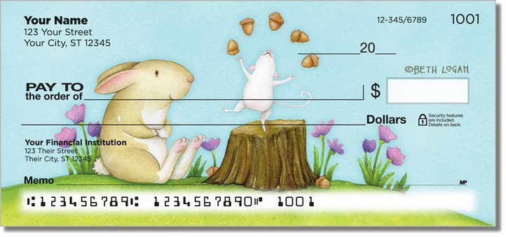 Mouse and Bunny Personal Checks