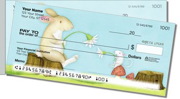 Mouse and Bunny Side Tear Personalized Checks