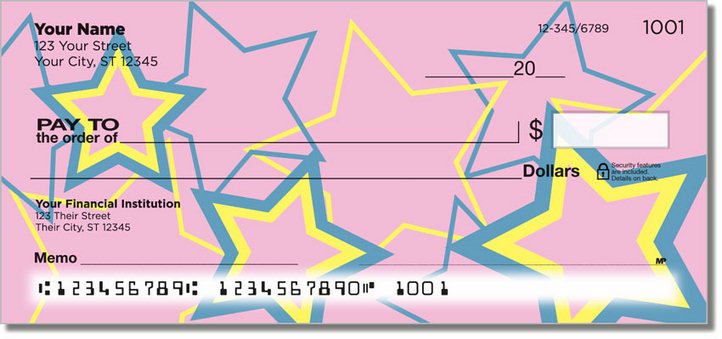 Multi-Colored Stars Personal Checks