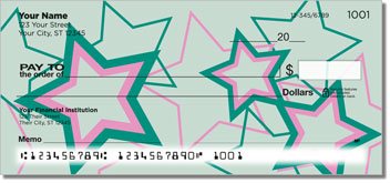 Multi-Colored Stars Personalized Checks