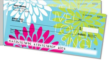 Mums in Bloom Side Tear Personalized Checks