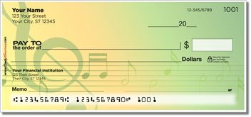 Musical Note Personalized Checks