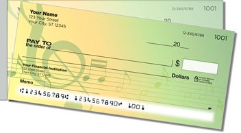 Musical Note Side Tear Personalized Checks