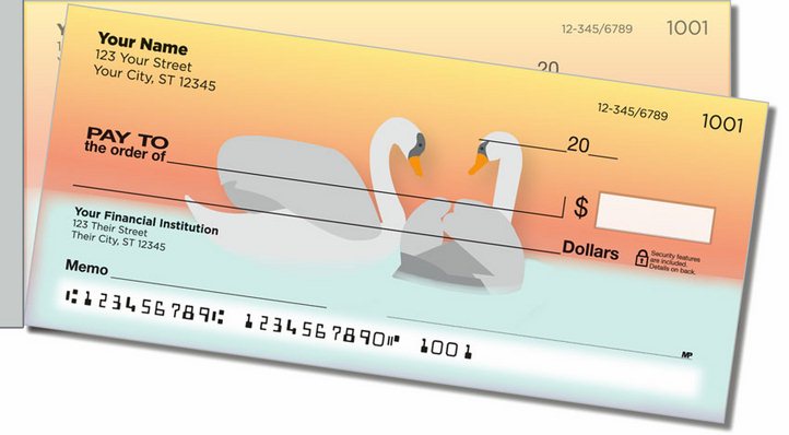 Mute Swan Side Tear Personal Checks