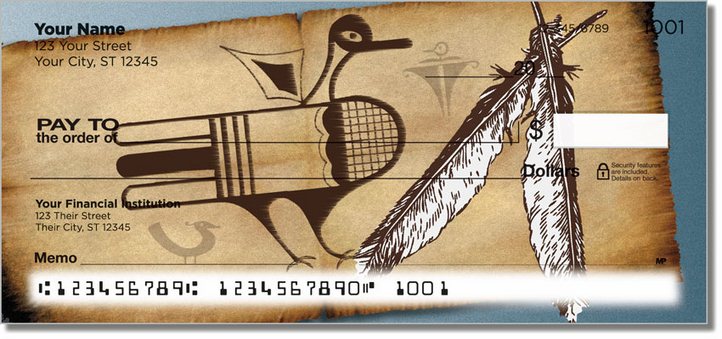 Native American Bird Symbol Personal Checks