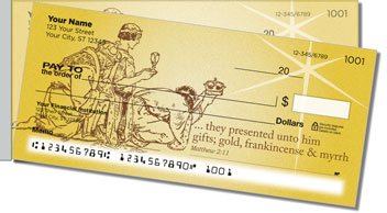 Nativity Scene Side Tear Personalized Checks