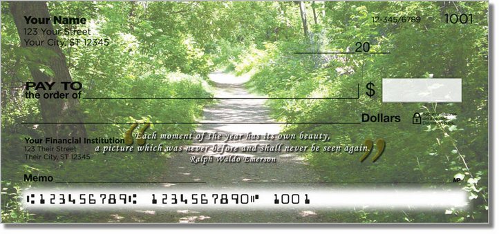 Nature Quotation Personal Checks