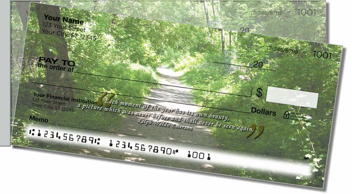 Nature Quotation Side Tear Personal Checks
