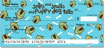Naughty Puppy Personalized Checks