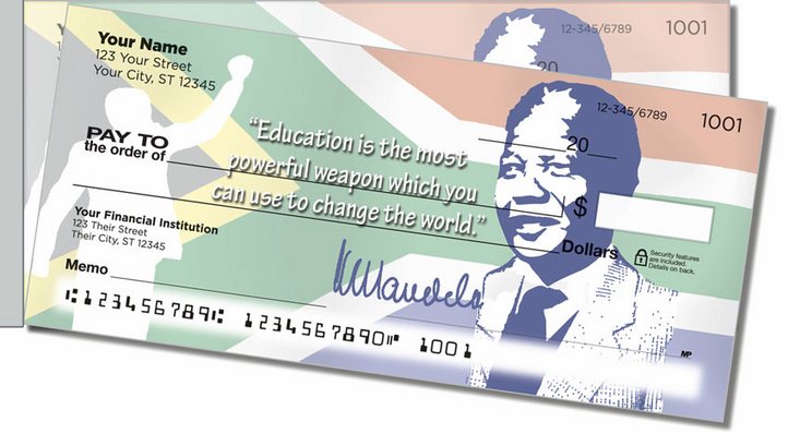 Nelson Mandela Side Tear Personal Checks