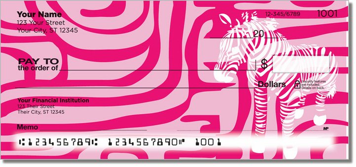 Neon Animal Print Personal Checks
