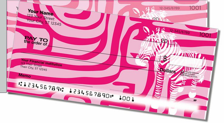 Neon Animal Print Side Tear Personal Checks