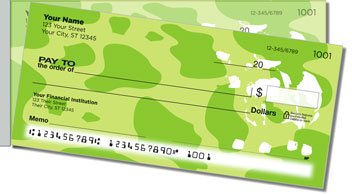 Neon Animal Print Side Tear Personalized Checks