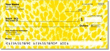 Neon Leopard Personalized Checks