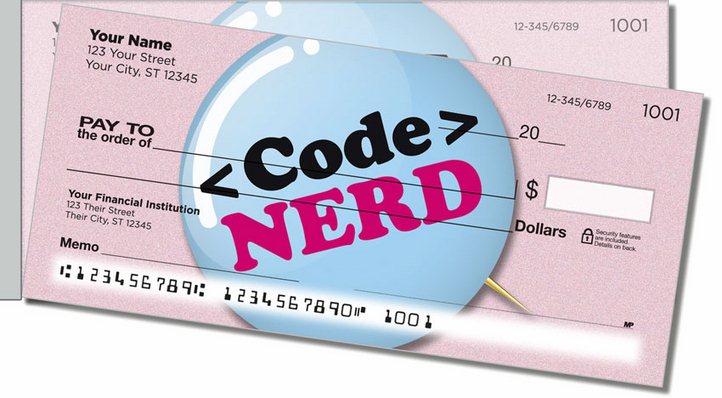 Nerd Pride Side Tear Personal Checks