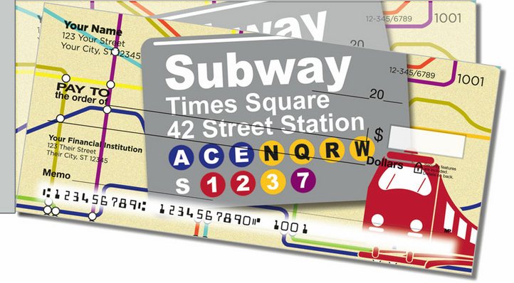 New York Subway Side Tear Personal Checks